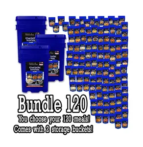 MAK D Productions Freeze Dried Meal Pouches - Set of 120 for only $11.50 each - Gourmet Recipes by a Sullivan University (Louisville, Kentucky) Culinary Chef Graduate - NEVER BLAND TASTING - MADE IN THE USA