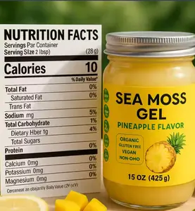 Organic Sea Moss Gel, pineapple flavored