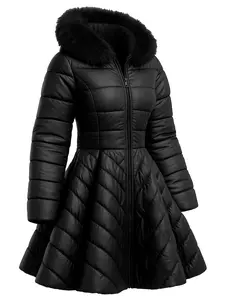 URBAN BUCK Premium Lightweight Puffer Jacket Womens - Water-Repellant Quilted Down Insulated Winter Jackets- Fur Vogue Womens Jacket