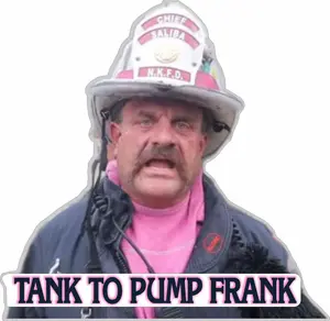 Firefighter Decal - Tank to Pump Frank Fire Department Sticker Various Sizes Reflective Material