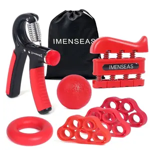 7-in-1  Enhancement Kit: Adjustable Gripper, Finger Stretch Bands, Resistance Ring & Stress Ball for Athletes, Musicians handgripper finger gripper gripstrengthener dyna grip handgrips gyroball forearm trainer