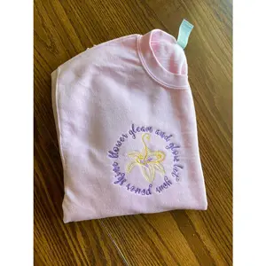 Rapunzelll Flower Embroidery Shirt, Tangled Tshirt, Embroidery, Basic Shirt For Fans, Cartoon Shirt, Vintage, Retro, Trending