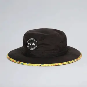 Soul of Adventure Black Neon Flag Boonie Hat for Sun Protection and Outdoor Wear