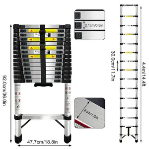 20.6 ft Telescoping Ladder with Non-Slip Design, Portable Collapsible Ladder for Home, RV Attic, and Outdoor Use