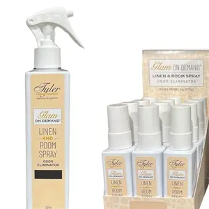 Tyler Linen and Room Spray - Single Spray for Vanilla, Woody, Freshener Aroma & Floral Fragrance - Clear Bottle with Pump Dispenser