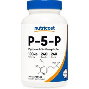 Nutricost P5P Vitamin B6 Supplement 100mg, 240 Capsules (Pyridoxal-5-Phosphate) - Vegetarian Friendly, Non-GMO, Gluten Free