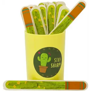4E's Novelty 36 pcs Cactus Flip Sticks with Storage Cup, Flip Name Sticks Student Grouping Stick, Classroom Teacher Supplies