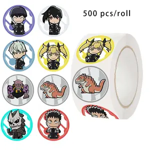 2 Rolls of 1000 Kaiju No. 8 Stickers, Perfect for Books, Envelopes, Phone Cases, Water Bottles, Laptops and Monitors, Halloween