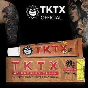 Buy 2 Get 1 Free | Let TKTX Give You a Perfect Tattoo Experience | Golden Model 80% Upgraded Tattoo Anesthetic Cream | Efficient Analgesic Formula | Almost Painless | For Tattoos & Semi-Permanent Beauty Procedures