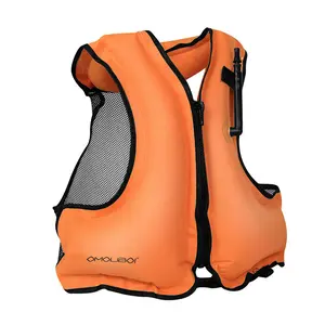 Inflatable Swim Float Vest for Adults Kids Buoyancy Swim Training Aid Snorkeling Surfing Rafting Pool Water SportsAnticollision Zipped Swim Vest