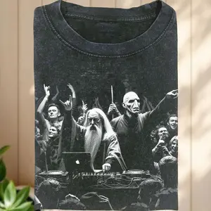 DJ Dumb & Dark Wiz Shirt, Harry T-Shirt, Wizard Movie Tee, Fantasy Party Shirt, Concert Shirt, Gift for HP Fans ZEBQH