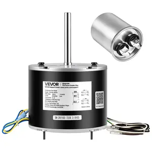 VEOVR VEVOR Condenser Fan Motor with Capacitor, 1/4HP 825RPM 208-230V, Compatible with GE Genteq 5KCP39LFBE31S 5KCP39LFY534AS, Lennox 12Y65 (92W75), Carrier HC39GE242 HB39GQ232, Amana Janitrol 0131M00014PS