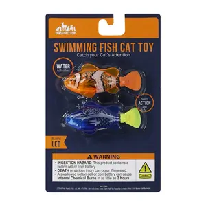 Swimming Fish Cat Toy 2-Pack - Fun Interactive Design for Cat Lovers