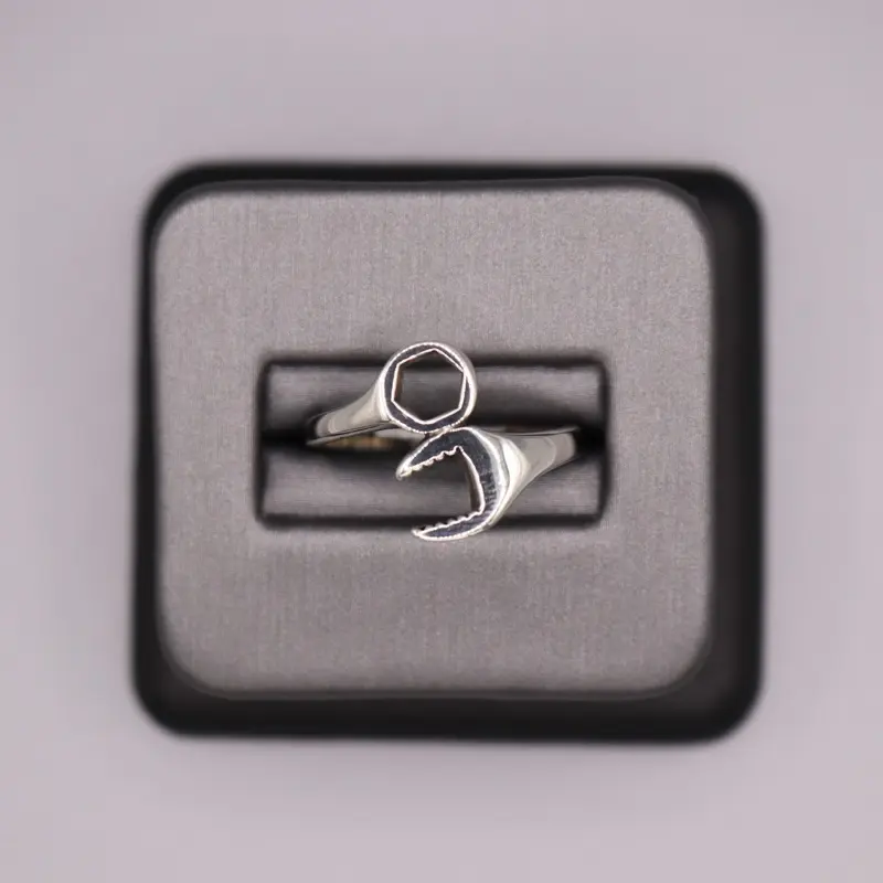 Sterling Silver Plain Ring - Wrench