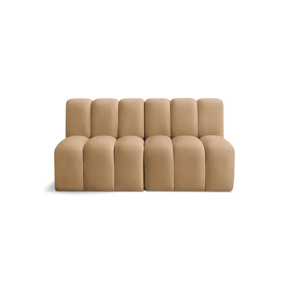 Arc Camel Velvet Modular Sofa