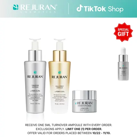 REJURAN Turnover Ampoule 30ml & Dual Effect Ampoule 30ml Bundle with Eye Cream