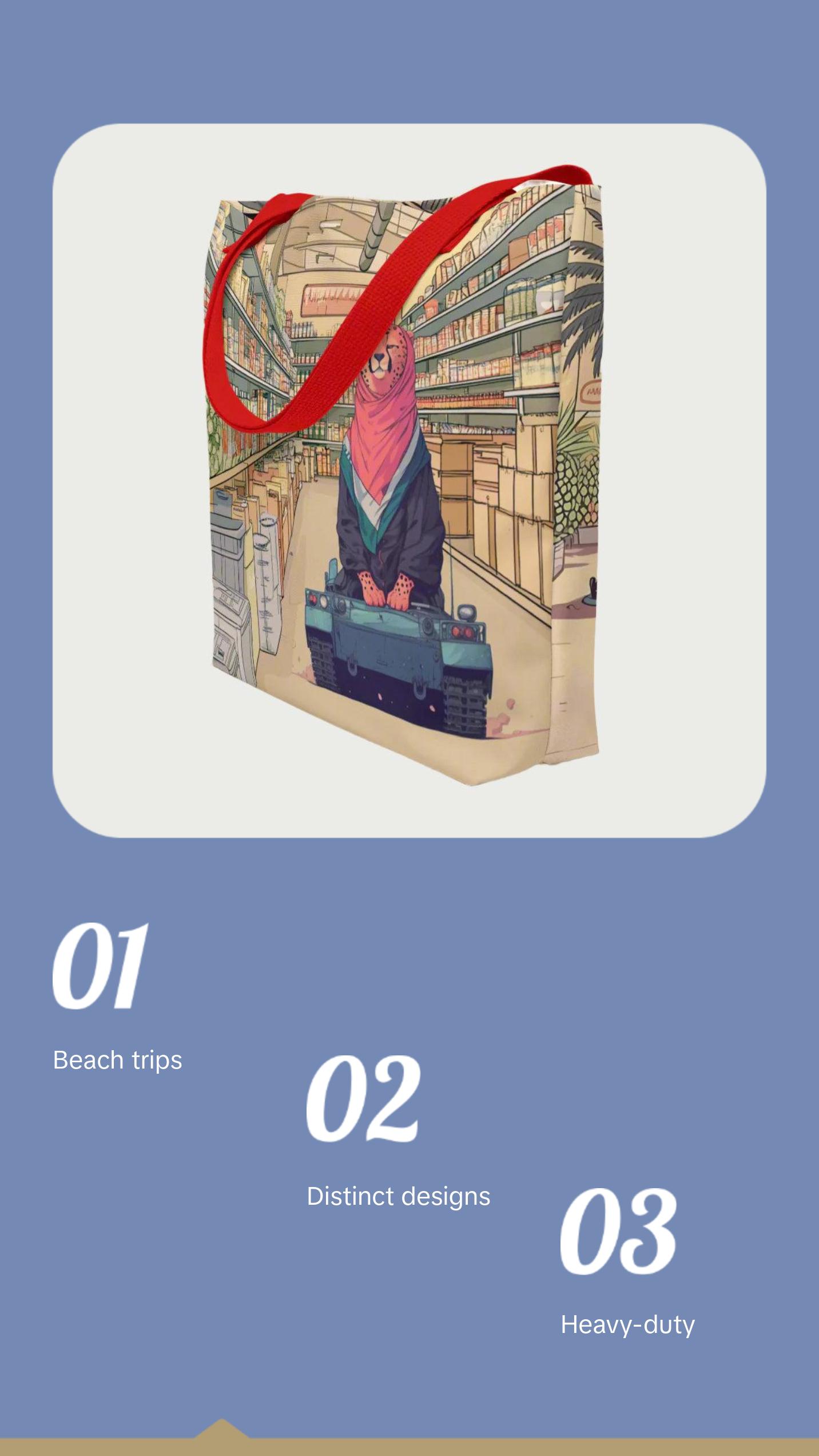 Market Cheetah Large Tote