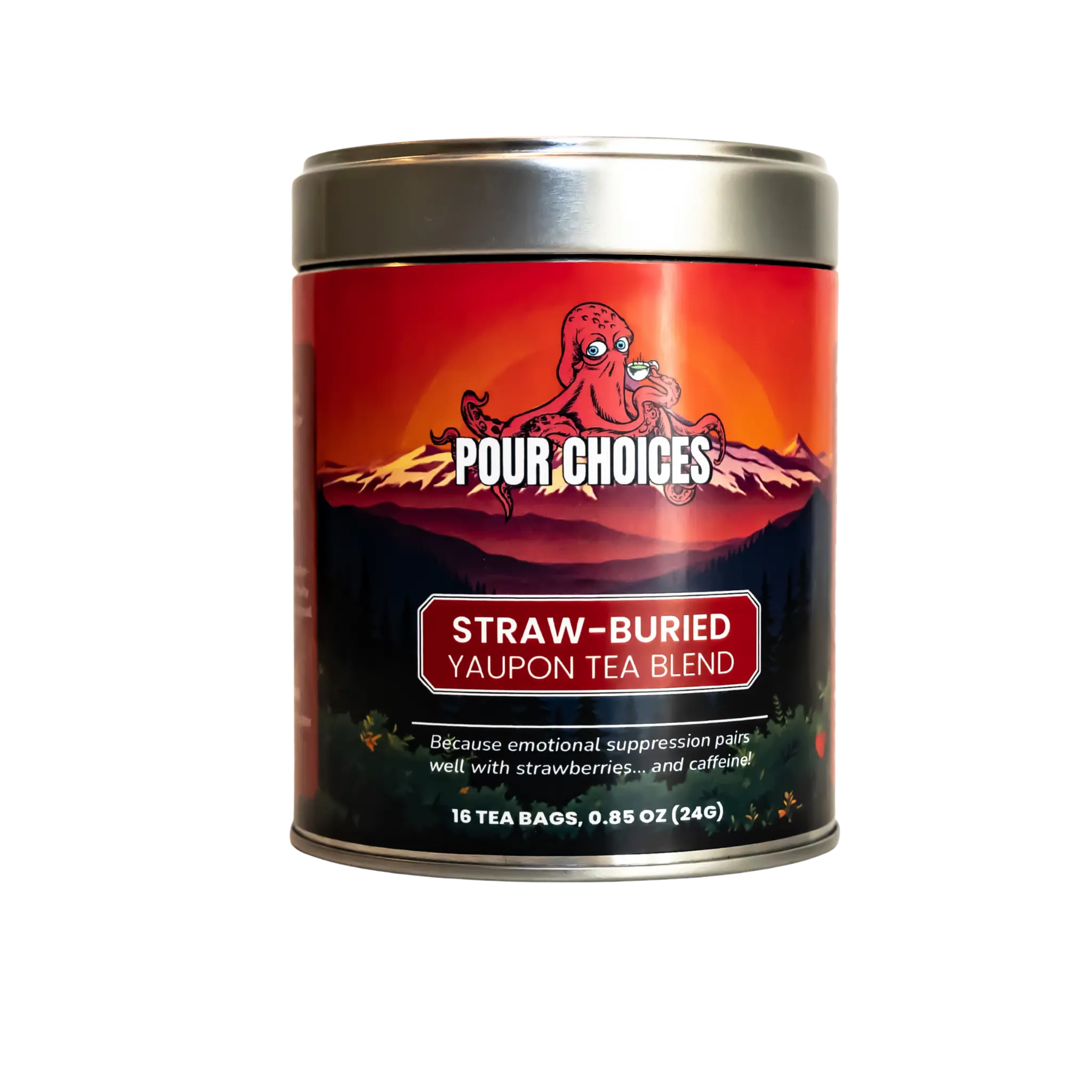 Pour Choices – Straw-Buried Yaupon Tea Blend • Tin • 16 Sachets
