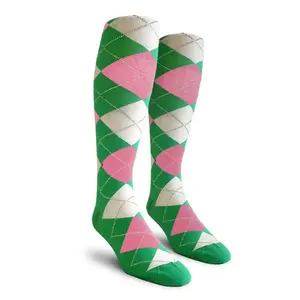 Golf Knickers Colorful Knee High Argyle Cotton Socks For Men Women and Youth (AAA-ZZZ)