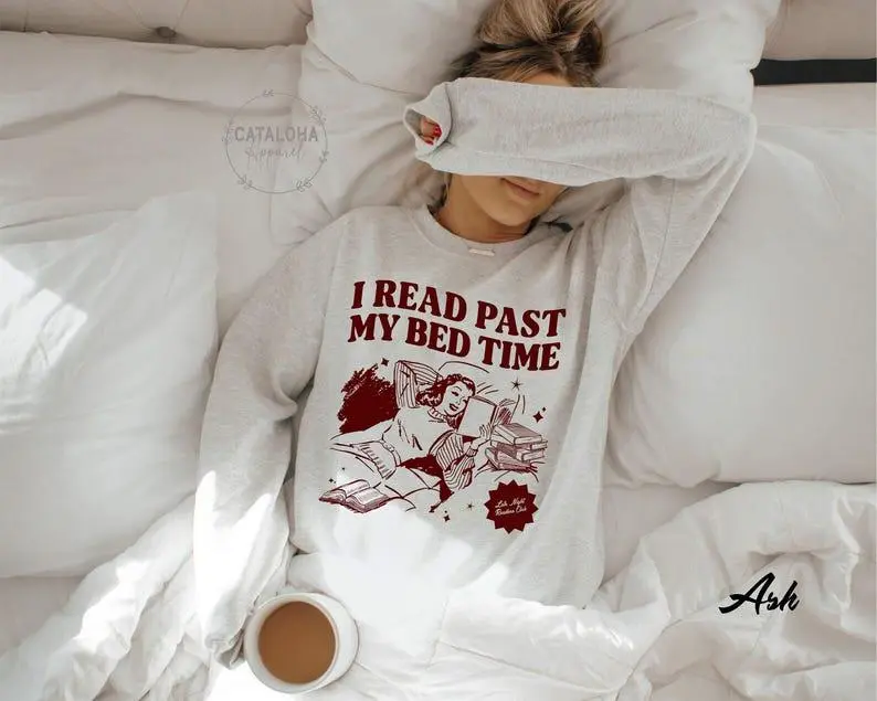 Book Club Sweatshirt, Late night reader Book Club sweater, One more chapter, Book Lover hoodie, Retro Reader Smut Slut Bookish Gift Romance