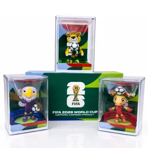 FIFA Official Licensed 2026 World Cup Mascot Toy Figurines Set of 3 (Maple, Zayu & Clutch), Collectable Soccer FIFA 26 Mascot Toys