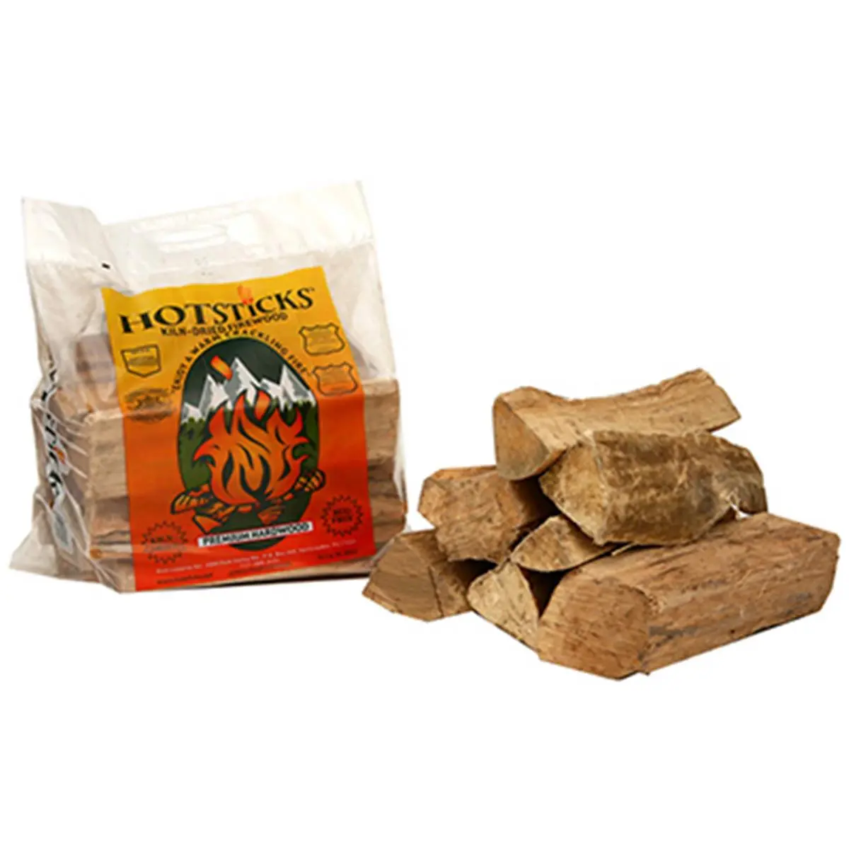 212 MAIN HotSticks 689725-RDC01 0.75 cu. ft. Premium Kiln-Dried Packaged Firewood, FDA Compliant, Packaged Wood, Resale Legal