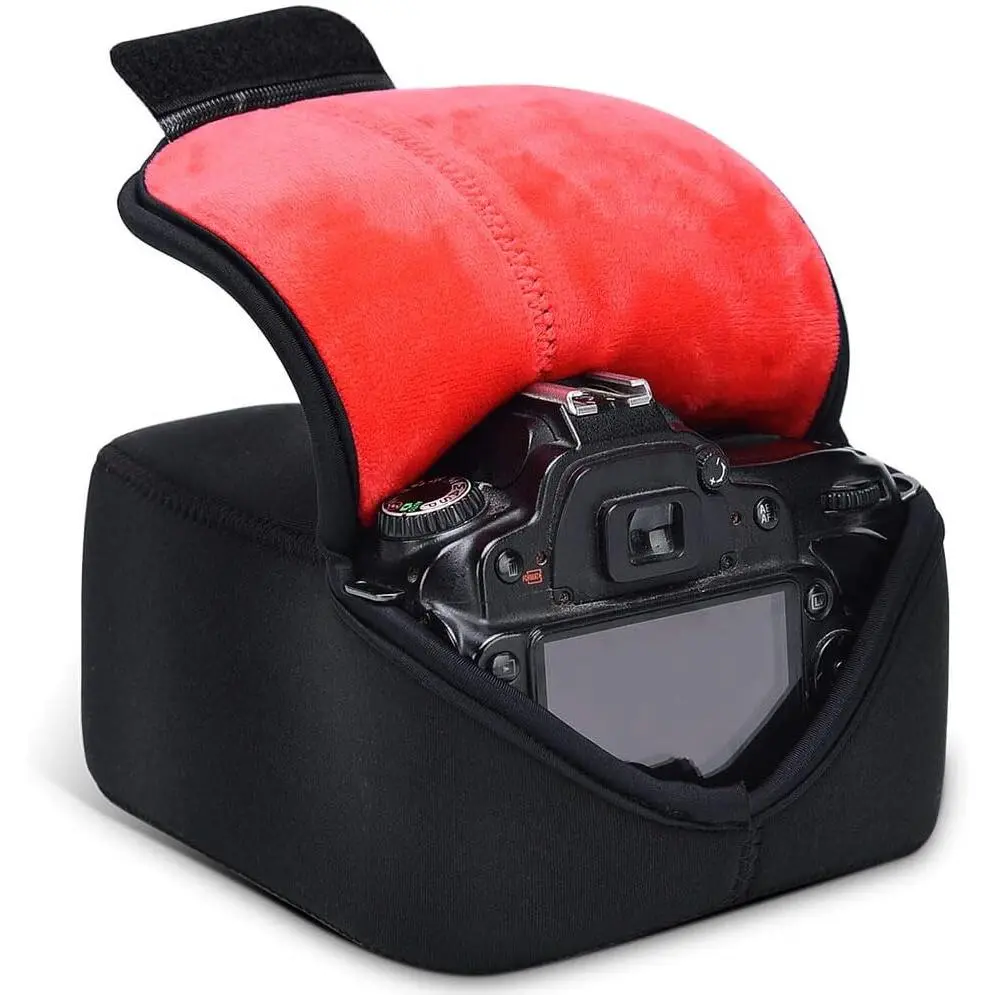 DSLR SLR Camera Sleeve Case with Neoprene Protection, Compatible for , , Pentax,  and ect...(Medium Black)