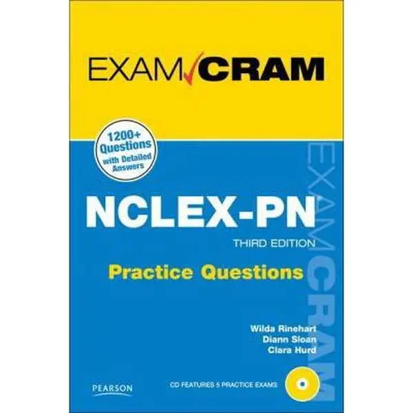 USED Book - NCLEX-PN Practice Questions (Exam Cram) by Wilda Rinehart (Paperback) - english