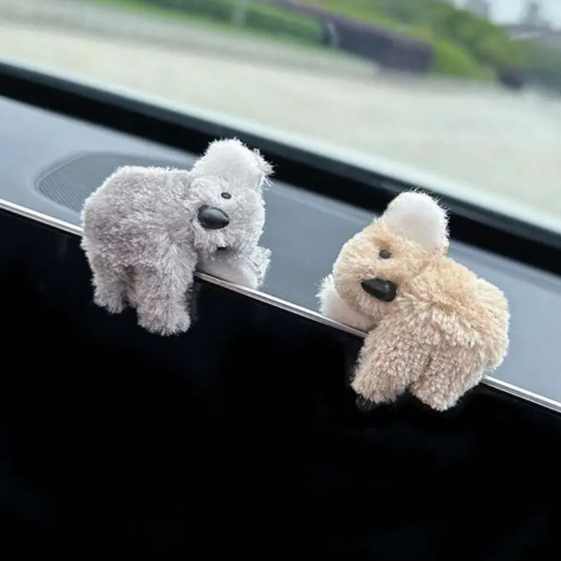 Cute Koala Design Car Ornament - 2 Counts Durable Car Dashboard Decoration for Women & Men - Soft Cotton Accessories