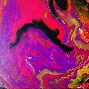 Pink Pour Painting