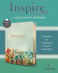 Inspire Bible Large Print NLT, Filament Enabled (LeatherLike, Floral Fields with Gold) Imitation Leather