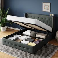 Dark Grey-Button-Tufted Design