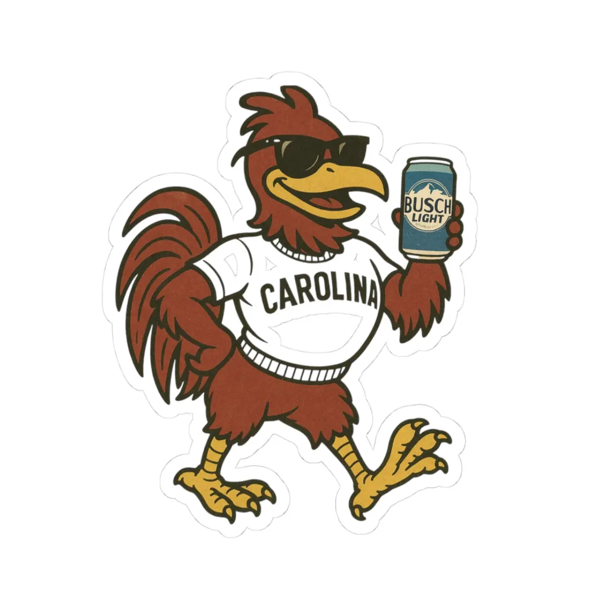 Busch Carolina Rooster Sticker