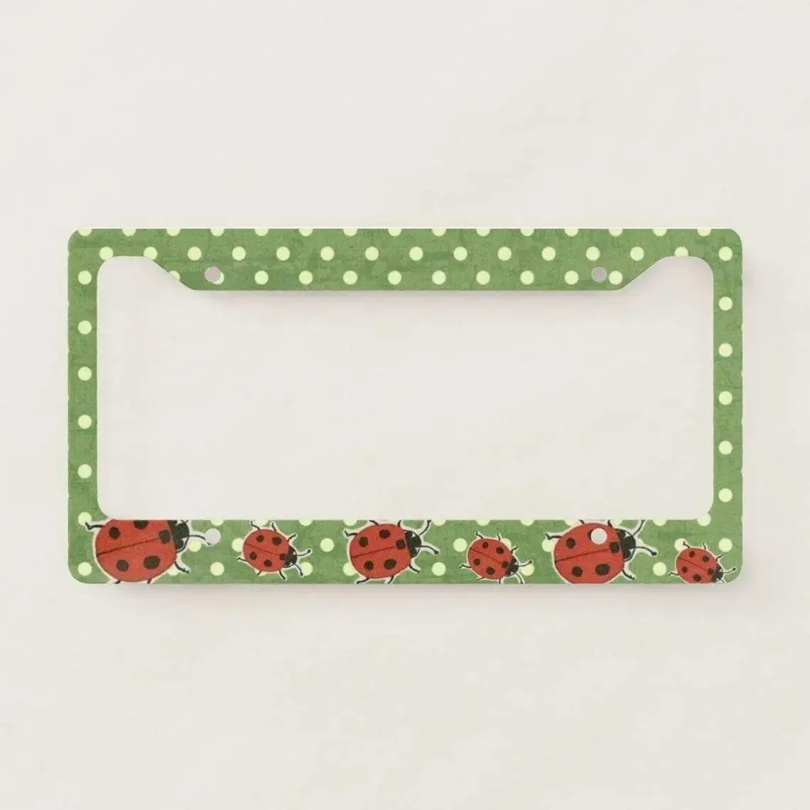 Lady Bug License Plate Frame Cute Red Beetle Pattern For Car Accessory Aesthetic Cute Vehicle Ornament For Women Girls Ladybird Decor Auto 5