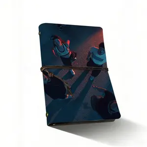 A6 Composition Notebooks, Creative Planner, 80 Sheets Thick Paper, Metal Leaf & Unique Pattern, Trendy Youth Design, Neon Streets Cover
