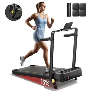 YPOO 15% Incline Treadmill with Hand Bar,Remote Control & Wheels for Easy mobility running Home Workout Walking Pad Home/Office Exercise, Low-Noise Motor Walking Pad  Quiet Home Running Machine minigym