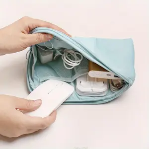 Basedidea Portable Data Cable Storage Bag Travel Earphone Wire Organizer Case Multi-Function Data Cable Headset Bag