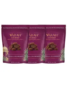 Masala Cranberries - Savory Indian-Spiced Dried Cranberries - Pack of 3