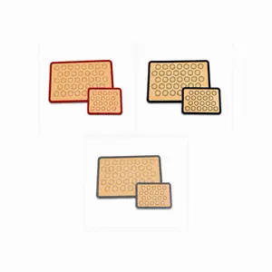 2026 New 2pc Nonstick Silicone Half & Quarter Sheets, Macaron Baking Mats Set -Reusable, Heat-Resistant Bakeware, Dishwasher-Safe Oven Liner for Macarons, Pastry