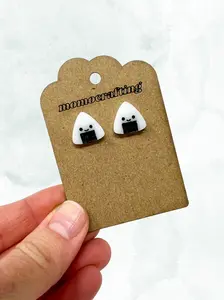 Onigiri Rice Ball Stud Earrings