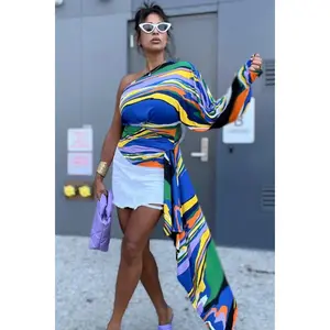 Charaia Asymmetrical Top - Multi