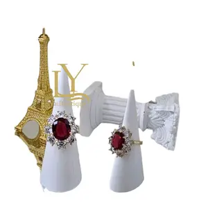 LaYaiBoutique #1236 red stone ring 14k gold laminated HIGH QUALITY