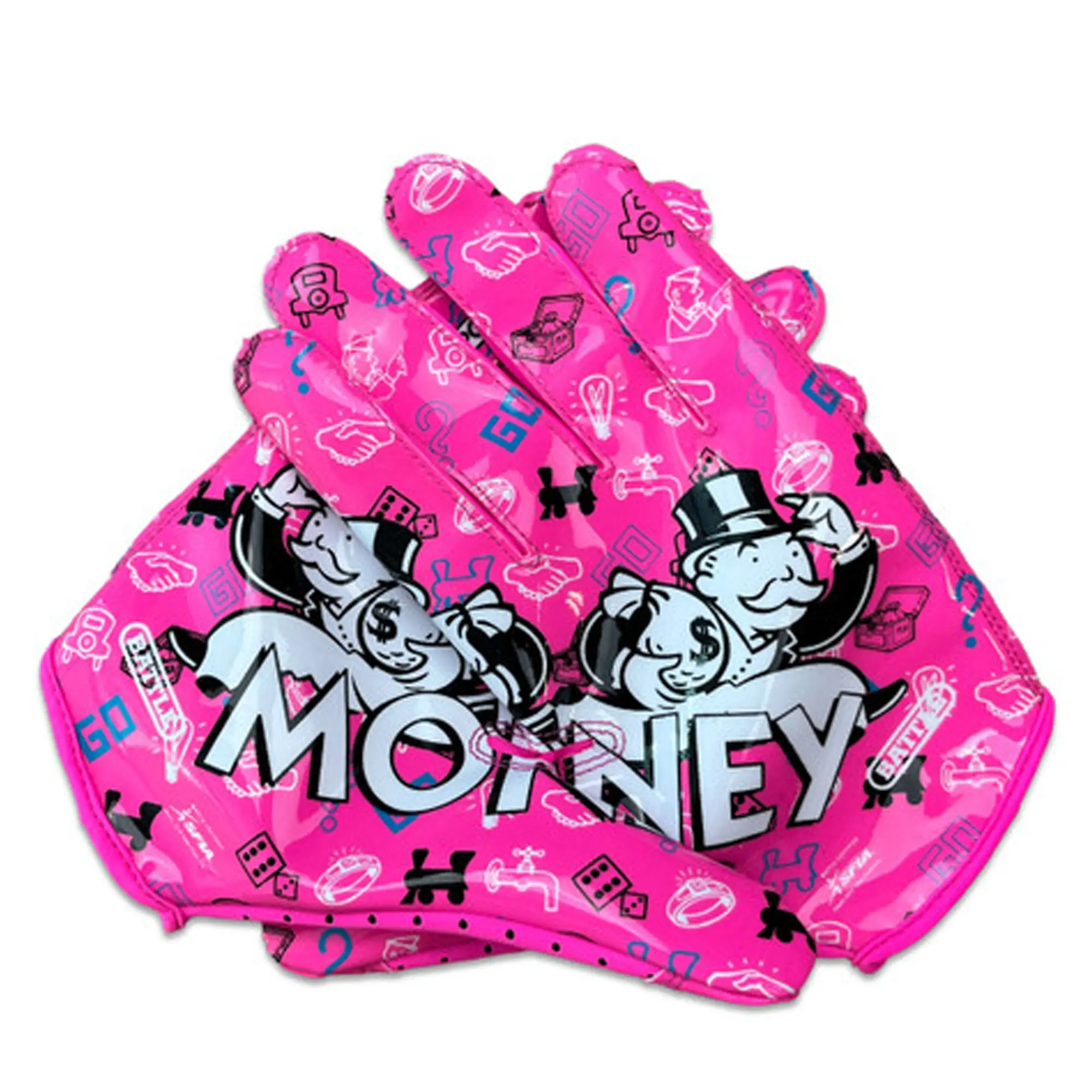 Battle Sports Money Man 3.0 Doom Speed Receiver Football Gloves - Adult Football Equipment with SuperStick Grip & PrecisionFit