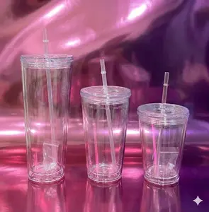 24oz, 16oz, and 12oz Acrylic Snow Globe Cup