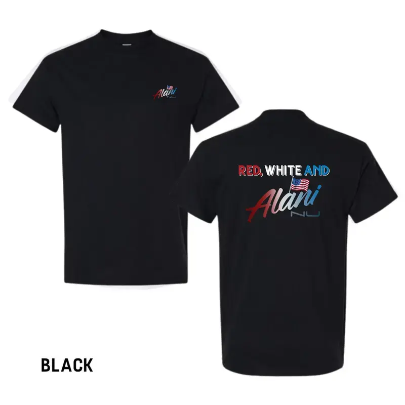 Red White and Alani Nu T-Shirts, Ladies Summer Outfit, Gift For Women, Gift For Alani Nu Lovers, Alani Nu Lover Shirt, Alani Nu Tee, Full Size, Full Color