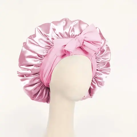 Mylockme Hair Women Satin Sleeping Hat Night Sleep Cap Hair Care Bonnet Nightcap For Women Men Unisex Cap Bonnet De Nuit Shower Turban SoHoChic Style #SohoChic