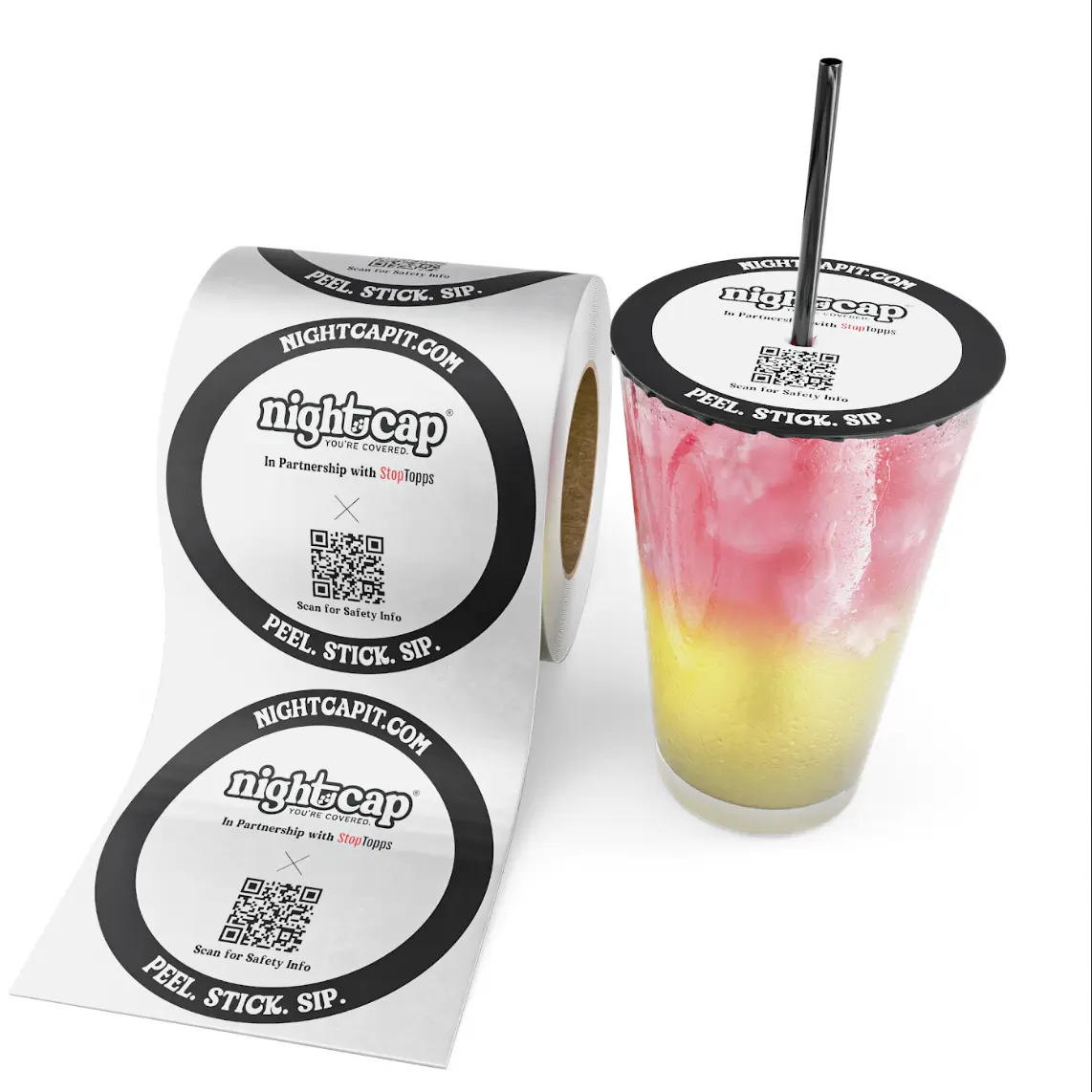 (2500) Bulk StopTopps: The Drink Spiking Prevention Sticker