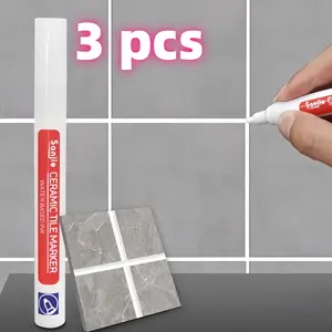 3-Pack Waterproof Tile Grout Repair Pen, Wall Brick Crack Filler, Anti-Mold Grout Sealer, Ceramic Bathroom Paint Cleaner