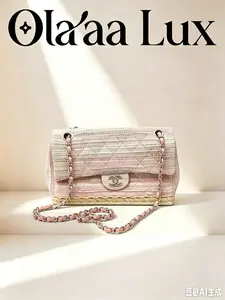 Pre-owned CHANEL Pink Tweed Classic Flap Bag