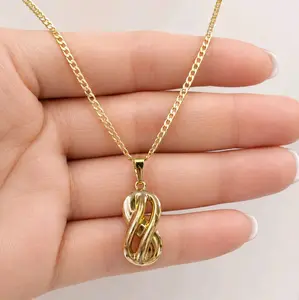 24 Inch Fine Chain with Infinity Pendant 14K Gold Filled